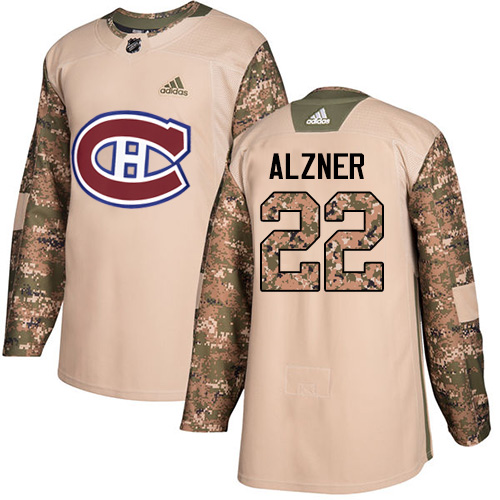 Adidas Canadiens #22 Karl Alzner Camo Authentic Veterans Day Stitched NHL Jersey - Click Image to Close